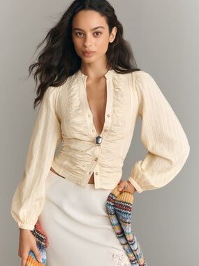 Pilcro Long-Sleeve Reworked
Buttondown Top